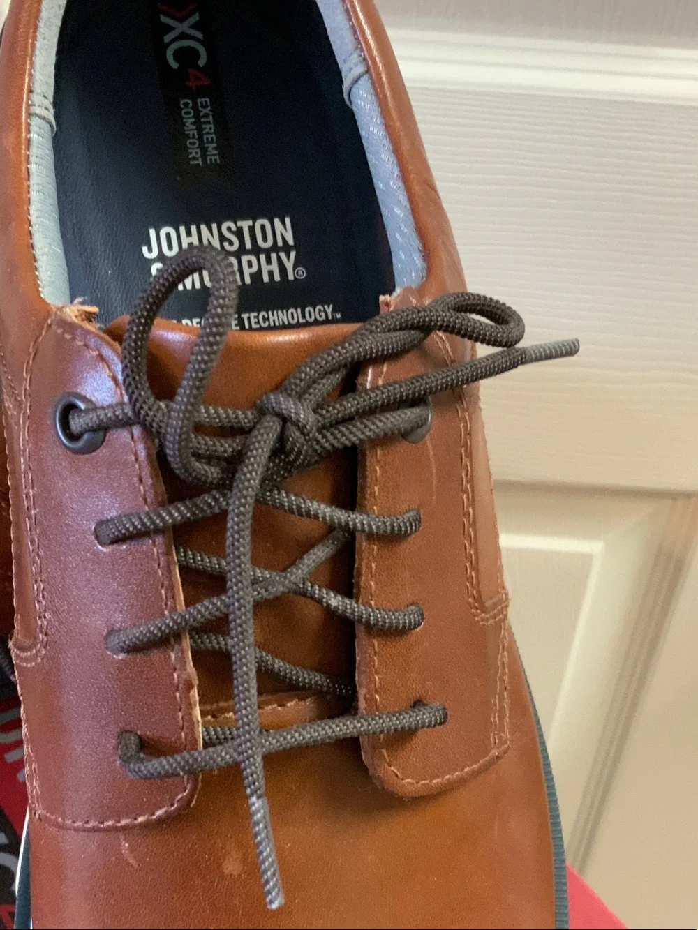 Johnston & Murphy Brown TANNER PLAIN TOE with White Sole